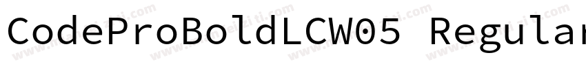 CodeProBoldLCW05 Regular Regular字体转换